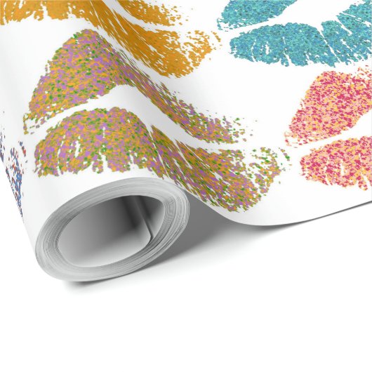 Stilvolle farbenfrohe Lips #29 Geschenkpapier (Rolleneckpunkt)