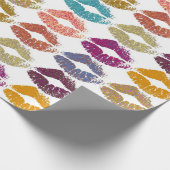 Stilvolle farbenfrohe Lips #29 Geschenkpapier (Ecke)