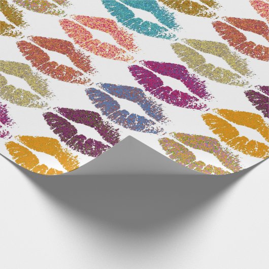 Stilvolle farbenfrohe Lips #29 Geschenkpapier (Ecke)