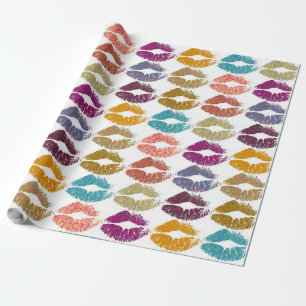 Stilvolle farbenfrohe Lips #29 Geschenkpapier