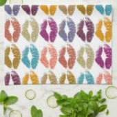 Stilvolle farbenfrohe Lips #29 Handtuch (Gefaltet)