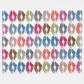 Stilvolle farbenfrohe Lips #30 Fleecedecke (Vorderseite (Horizontal))