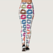 Stilvolle farbenfrohe Lips #30 Leggings (Rückseite)