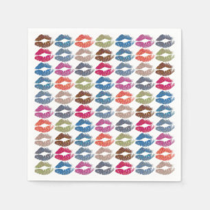 Stilvolle farbenfrohe Lips #30 Serviette