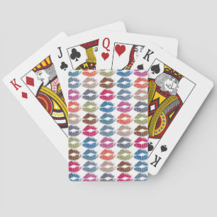 Stilvolle farbenfrohe Lips #30 Spielkarten
