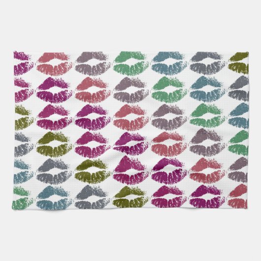 Stilvolle farbenfrohe Lips #34 Handtuch (Horizontal)