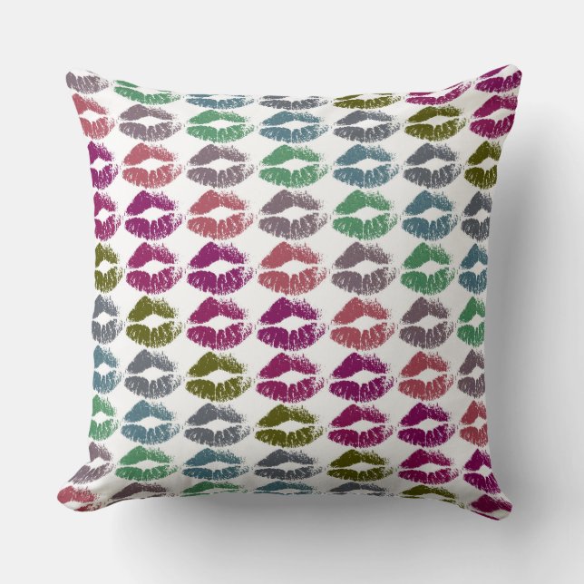 Stilvolle farbenfrohe Lips #34 Kissen (Vorderseite)
