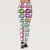 Stilvolle farbenfrohe Lips #34 Leggings (Rückseite)