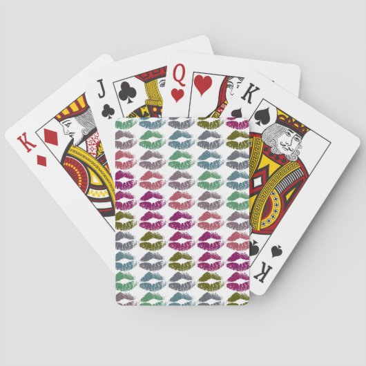Stilvolle farbenfrohe Lips #34 Spielkarten (Rückseite)