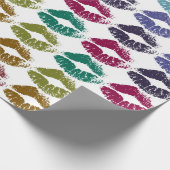 Stilvolle farbenfrohe Lips #35 Geschenkpapier (Ecke)