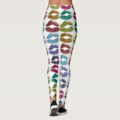 Stilvolle farbenfrohe Lips #35 Leggings (Rückseite)