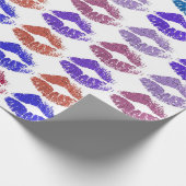 Stilvolle farbenfrohe Lips #37 Geschenkpapier (Ecke)