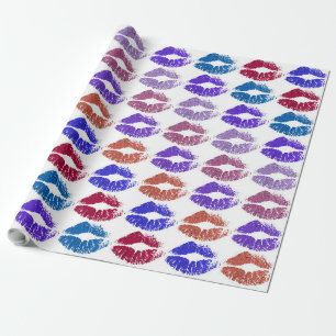 Stilvolle farbenfrohe Lips #37 Geschenkpapier