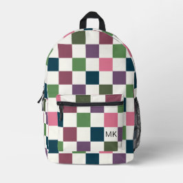 Stilvolle farbenfrohe Monogram-Initialen Bedruckter Rucksack