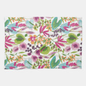 Stilvolle farbenfrohe Sommer-Tropenblumenmuster Küchentuch (Horizontal)