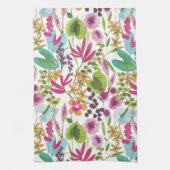 Stilvolle farbenfrohe Sommer-Tropenblumenmuster Küchentuch (Vertikal)