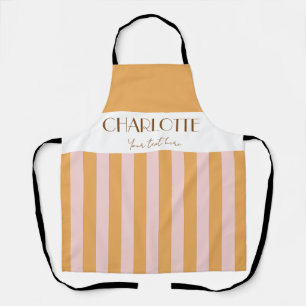 Stilvolle farbenfrohe Streifen lebhafte gelbe Vorl Schürze