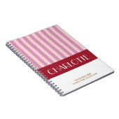 Stilvolle farbenfrohe Streifen Personalisiert Mit Notizblock (Rechte Seite)