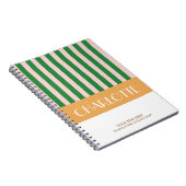 Stilvolle farbenfrohe Streifen Personalisiert Mit Notizblock (Rechte Seite)