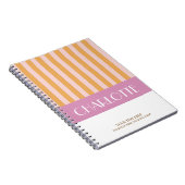 Stilvolle farbenfrohe Streifen Personalisiert Mit Notizblock (Rechte Seite)