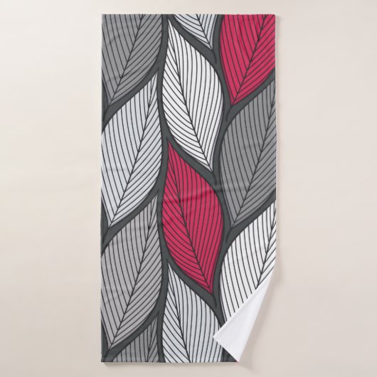 Stilvolle farbige Blätter - nahtlose Muster Badehandtuch (Badehandtuch)