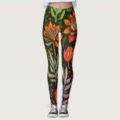 Stilvolle Farbige Gartensukkulente Blumenmuster Leggings (Vorderseite)