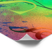 Stilvolle Farbmusik Abstrakt Poster (Ecke)