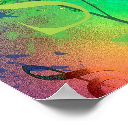 Stilvolle Farbmusik Abstrakt Poster (Ecke)