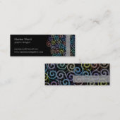 Stilvolle FarbSpiralen Mini Visitenkarte (Vorne/Hinten)