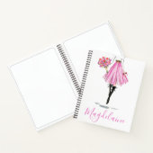 Stilvolle Fashion Pink Rock Blume Frauenjournal Notizblock (Innenseite)