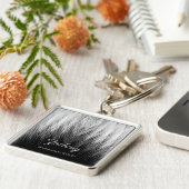 Stilvolle Feathers Mit Monogramm Schlüsselanhänger (Seite)