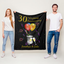 Stilvolle Feier zum 30. Hochzeitstag Fleecedecke