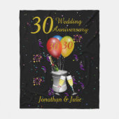 Stilvolle Feier zum 30. Hochzeitstag Fleecedecke (Vorderseite)