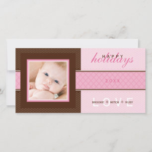 STILVOLLE FEIERTAGS-FOTOKARTE:: Süsse 2 Feiertagskarte