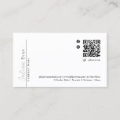 Stilvolle, feine Typografie Beige Hair Stylist Visitenkarte (Rückseite)