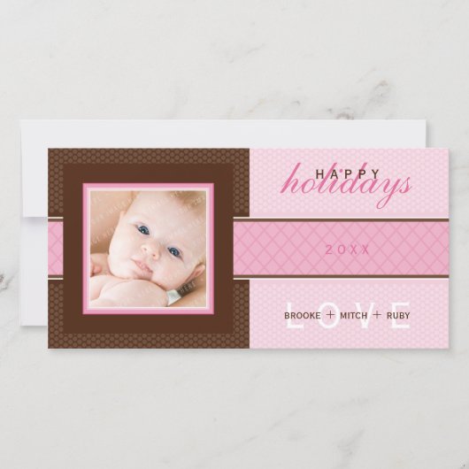 STILVOLLE FERIENWOHNUNG FOTOKARTE: Süße 2 Feiertagskarte (Vorderseite)