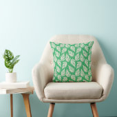 Stilvolle Fern Blätter Sea Green Pattern Kissen (Stuhl )