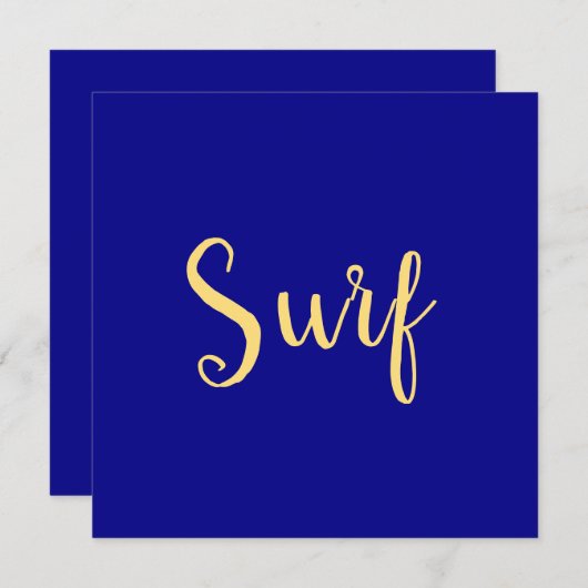 Stilvolle festliche SURF Script Navy Blue Backgrou (Vorne/Hinten)