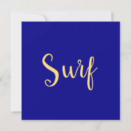 Stilvolle festliche SURF Script Navy Blue Backgrou