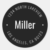 Stilvolle Fett-Bezeichnung & Circular Text Runder Aufkleber (Vorderseite)