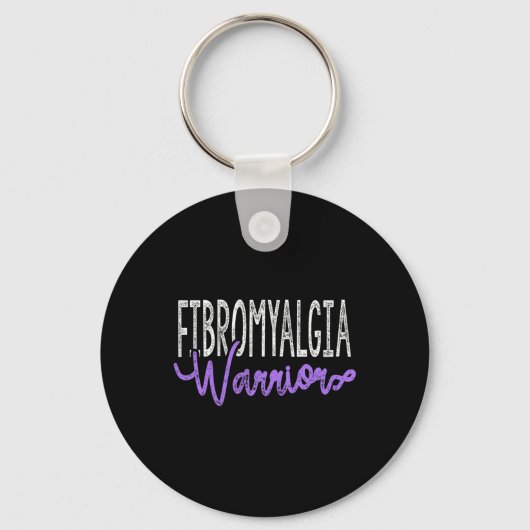Stilvolle Fibromyalgia Warrior Schlüsselanhänger (Vorderseite)