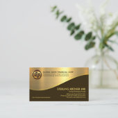Stilvolle Finanzinvestitionen der Retro-Goldwave  Visitenkarte (Stehend Vorderseite)