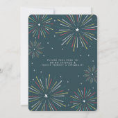 Stilvolle Fireworks-Amerikanische Unabhängigkeitst Einladung (Rückseite)