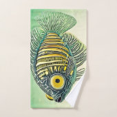 Stilvolle Fischkunst Badhandtuch Set (Handtuch)