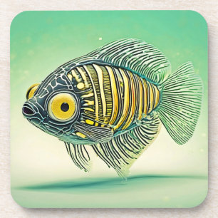 Stilvolle Fischkunst Getränkeuntersetzer