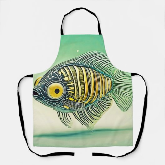 Stilvolle Fischkunst Schürze (Vorderseite)