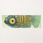Stilvolle Fischkunst Yogamatte (Rückseite (Horizontal))