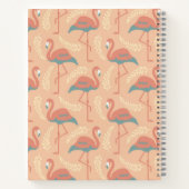 Stilvolle Flamingo Art Deco inspiriertes Muster Notizblock (Rückseite)