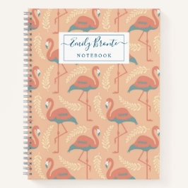 Stilvolle Flamingo Art Deco inspiriertes Muster Notizblock