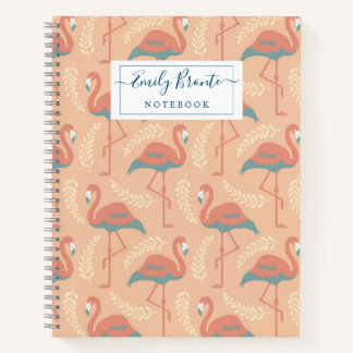 Stilvolle Flamingo Art Deco inspiriertes Muster Notizblock